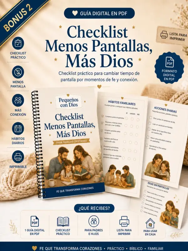 Checklist Menos Pantallas, Más Dios